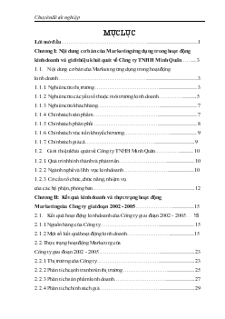 Giải pháp Marketing thúc đẩy hoạt động kinh doanh của Công ty công nghệ phẩm Minh Quân