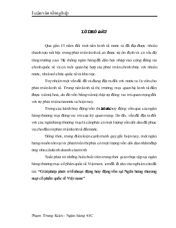 Giải pháp phát triển hoạt động huy động vốn tại Ngân hàng thương mại cổ phần quốc tế Việt Nam
