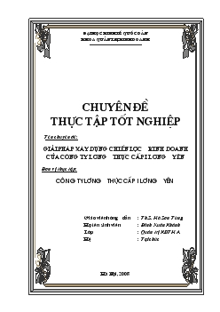 Giải pháp xây dựng chiến lược kinh doanh của Công ty lương thực cấp I Lương Yên