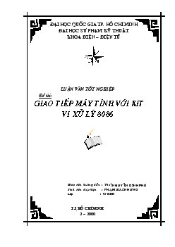 Giao tiếp máy tính với KIT vi xử lý 8086