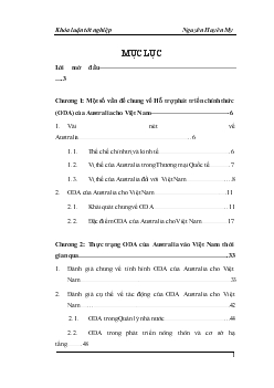 Hỗ trợ phát triển chính thức (ODA) của Australia cho Việt Nam – thực trạng và giải pháp