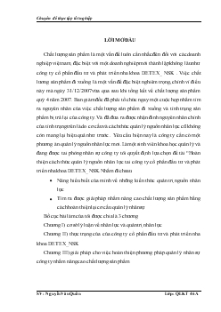 Hoàn thiện cách thức quản lý nguồn nhân lực tai Công ty cổ phần đầu tư và phát triển nha khoa DETEX_ NSK