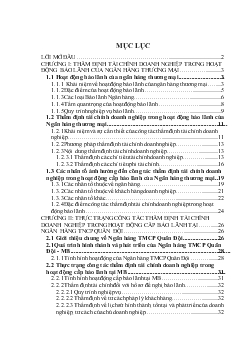 Hoàn thiện công tác thẩm định tài chính doanh nghiệp trong bảo lãnh tại Ngân hàng thương mại cổ phần Quân Đội