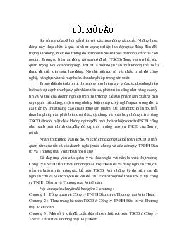 Hoàn thiện kế toán tại sản cố định tại Công ty TNHH Đầu tư và Thương mại Việt hoàn