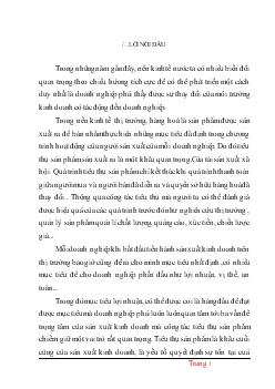 Hoạt động tiêu thụ sản phẩm của Công ty may Thăng Long