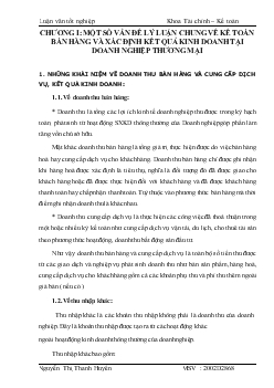 Kế toán bán hàng và xác định kết quả kinh doanh tại doanh nghiệp thương mại