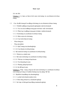 Kế toán tiền lương và các khoản trích theo lương tại Công ty cổ phần xây dựng và thương mại Hà Nội