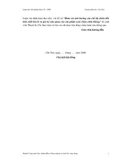 Khảo sát ảnh hưởng của chế độ chiên đến tính chất hóa lý và giá trị cảm quan của sản phẩm xoài chiên chân không