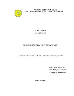 Lên men nước mắm chay từ đậu nành