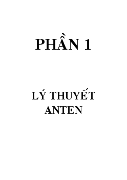 Lý thuyết Anten và thông tin vệ tinh