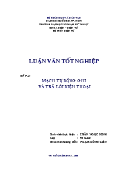 Mạch tự động ghi và trả lời điện thoại