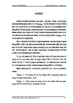 Mở rộng hợp đồng tín dụng tài trợ xuất khẩu tại Ngân hàng thương mại cổ phần xuất nhập khẩu Việt Nam chi nhánh Hà Nội