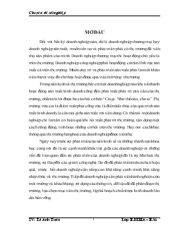 Mở rộng Thị trường tiêu thụ sản phẩm của Công ty TNHH Minh Hiếu – Hưng Yên thức ăn gia súc