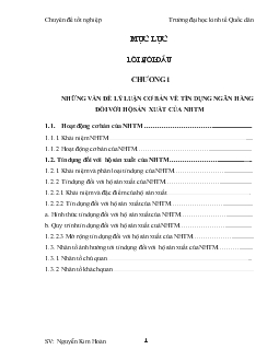 Mở rộng tín dụng đối với hộ sản xuất tại Ngân hàng nông nghiệp và phát triển nông thôn huyện Bắc quang