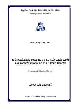 Một giải pháp toán học cho việc phân phối tại nguyên trong độ tin cậy phần mềm