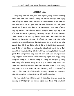 Một số vấn đề quản lý chung cư Hà Nội trong giai đoạn hiện nay
