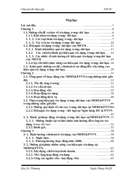 Nâng cao hiệu quả tín dụng trung- Dài hạn tại Ngân hàng đầu tư và phát triển Việt Nam