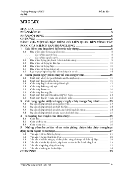 Nghiên cứu và hoàn thiện một số giải pháp an toàn PCCC đối với công trình khách sạn Hoàng Long số 185 phố Lò Đúc - Quận Hai Bà Trưng - Hà Nội