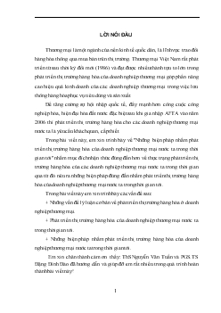 Những biện pháp nhằm phát triển Thị trường hàng hóa của doanh nghiệp thương mại nước ta trong thời gian tới