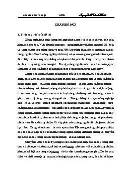 Những giải pháp và kết quả đạt được trong chuyển dịch cơ cấu cây trồng theo hướng sản xuất hàng hoá ở xã Ngọc Quan – huyện Đoan Hùng – tỉnh Phú Thọ