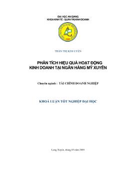Phân tích hiệu quả hoạt động kinh doanh tại Ngân Hàng Thương Mại Cổ Phần Mỹ Xuyên