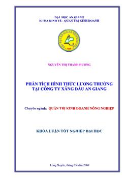 Phân tích hình thức lương thưởng tại công ty xăng dầu An Giang