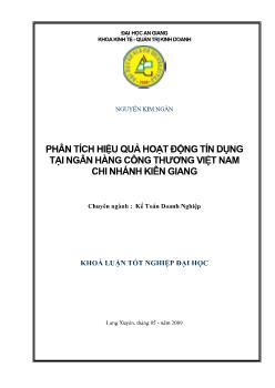 Phân tích hoạt động tín dụng tại ngân hàng Công Thương Việt Nam-Chi nhánh tỉnh Kiên Giang