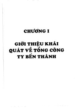 Phân tích tình hình sản xuất kinh doanh của tổng Công ty Bến Thành trong năm 2001 - 2003