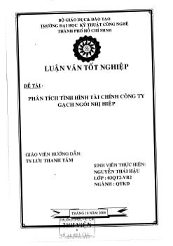 Phân tích tình hình tài chính Công ty gạch ngói nhị hiệp