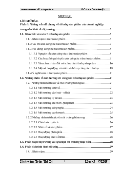 Phân tích tình hình tiêu thụ và một số biện pháp đẩy mạnh công tác tiêu thụ sản phẩm của Công ty Vật tư Kỹ thuật Xi măng