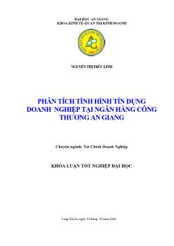 Phân tích tình hình tín dụng doanh nghiệp tại ngân hàng công thương An Giang