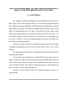 Phân tích văn hoá doanh nghiệp Của Công ty Cổ phần bánh kẹo Kinh Đô tác động của văn hoá doanh nghiệp tới sự phát triển của Công ty