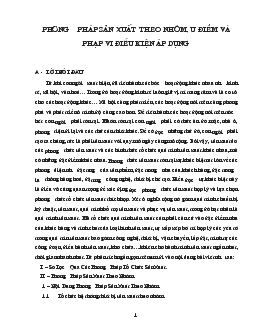Phương pháp sản xuất theo nhóm, ưu điểm & phạm vi điều kiện áp dụng