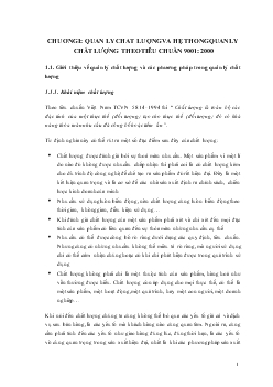 Quản lý chất lượng và hệ thống quản lý chất lượng theo tiêu chuẩn 9001: 2000