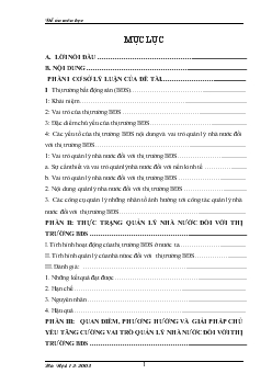 Quản lý nhà nước đối với thị trường bất động sản (BĐS)