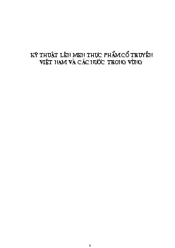 Tài liệu tham khảo: Kỹ thuật lên men thực phẩm cổ truyền Việt Nam và các nước trong vùng