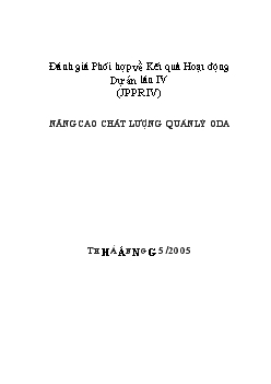 Tăng cường chất lượng quản lý ODA