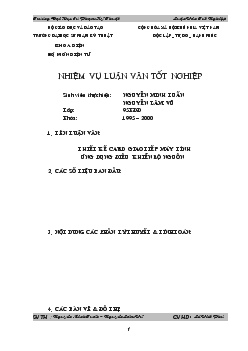 Thiết kế Card giao tiếp máy tính ứng dụng điều khiển bộ nguồn