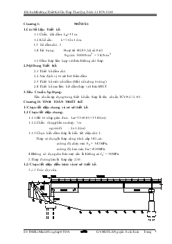 Thiết Kế Cầu Thép Theo Quy Trình 22TCN272- Chiều dài dầm: Ld=33 m. Khổ cầu: k=7+2x1.2 m. Số dầm chủ: Hoạt tải HL93, hệ số .65Người: 3000 N/m2 = 3 KN/m2 Dầm thép liên hợp với bản bêtông cốt thép