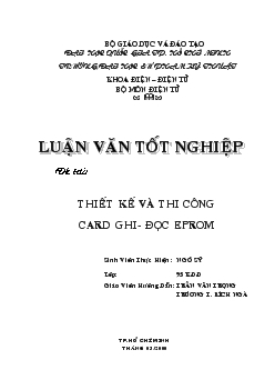 Thiết kế và thi công Card ghi – đọc EPROM