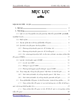 Thực phẩm biến đổi gene