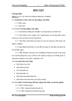 Thực trạng và giải pháp thúc đẩy hoạt động xuất khẩu của Công ty cổ phần Long Mã
