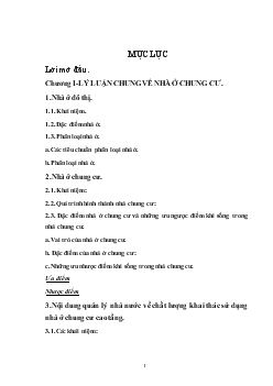 Thực trạng và một số giải pháp nâng cao chất lượng quản lý nhà ở chung cư tại Hà Nội