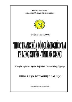 Thực trạng xóa đói giảm nghèo tại TP Long Xuyên - Tỉnh An Giang