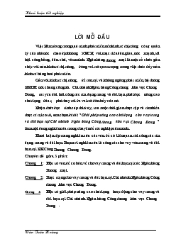 Tín dụng trung và dài hạn tại chi nhánh Ngân hàng Công thương khu vực Chương Dương