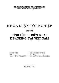 Tình hình triển khai e-Banking tại Việt Nam