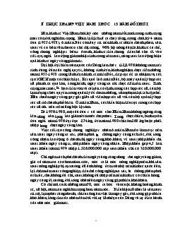 Tình hình Việt Nam trong 10 năm đổi mới