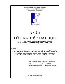 XÂY DỰNG ỨNG DỤNG PHÂN TÍCH NGỮ NGHĨA trong TÌM KIẾM tại LIỆU TRỰC TUYẾN