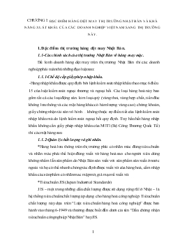 Xuất khẩu hàng dệt may của Vinateximex sang Thị trường Nhật Bản