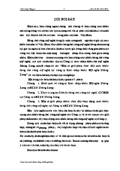 Xuất nhập khẩu hàng thủ công mỹ nghệ tại Công ty XNK hàng Thủ công mỹ nghệ Thăng Long